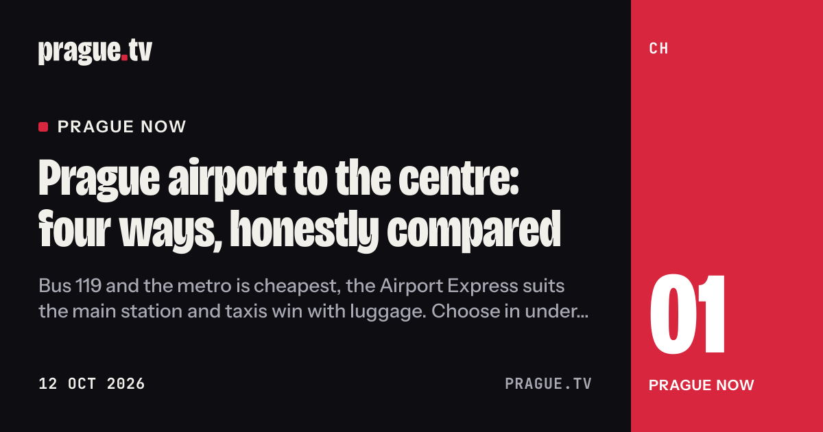 Prague airport to the centre: four ways, honestly compared